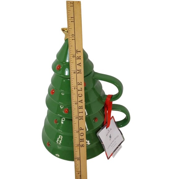 Hallmark Stackable Christmas Tree Mug Set w/Orig. Styrofoam but No Box - Picture 4 of 9